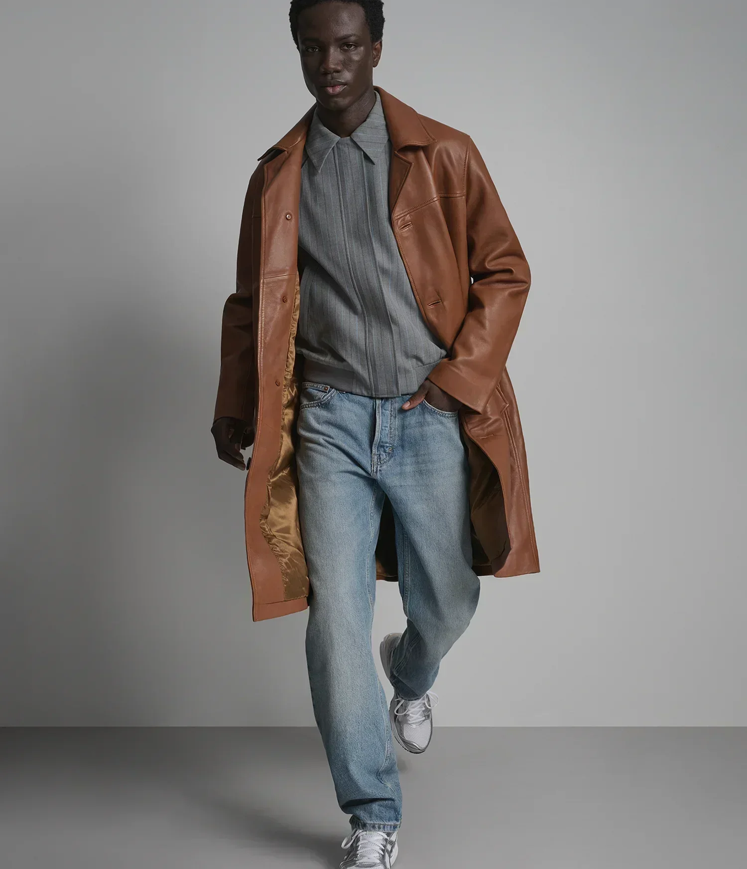 Derek Leather Car Coat