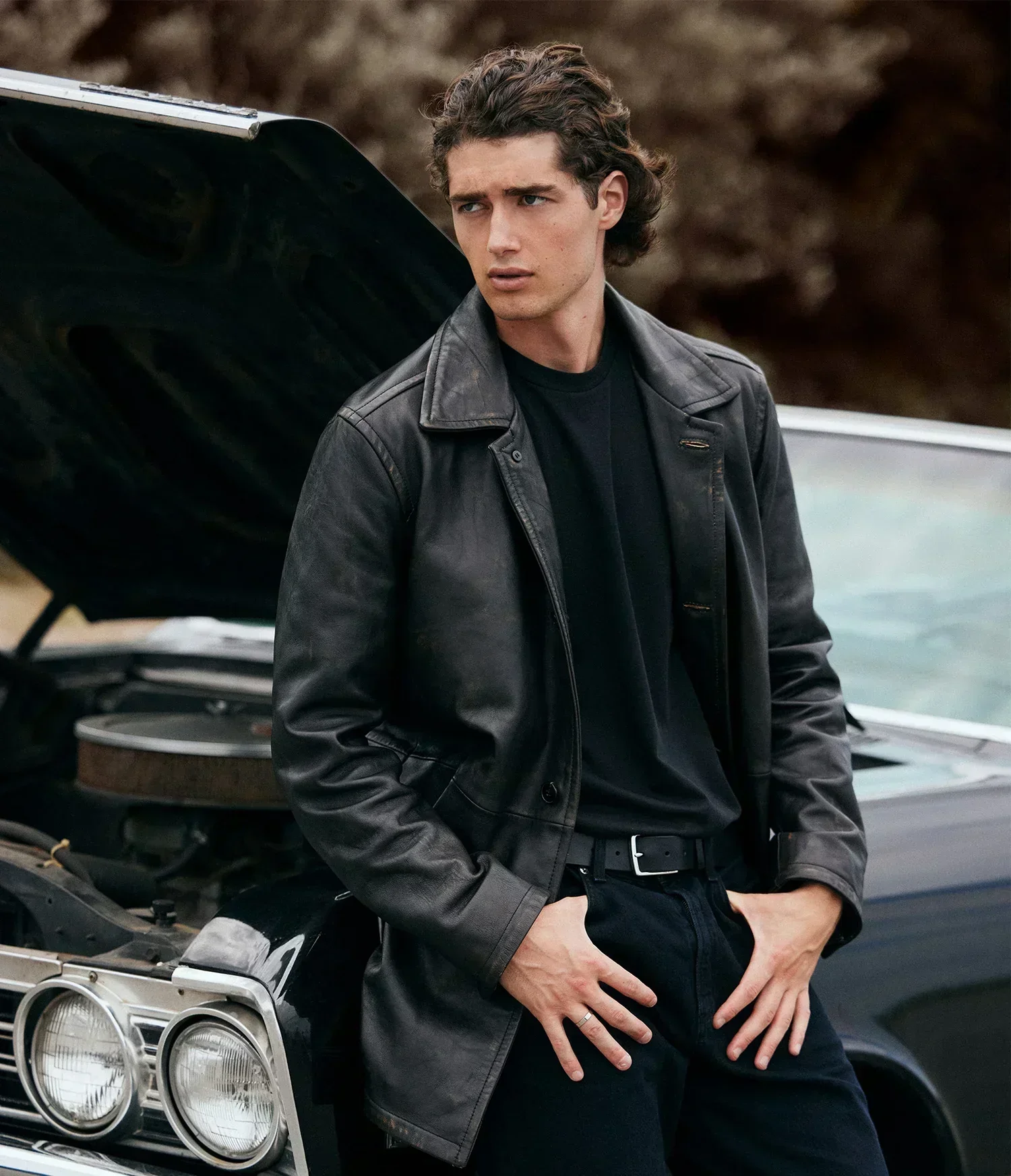Antonio Leather Car Coat