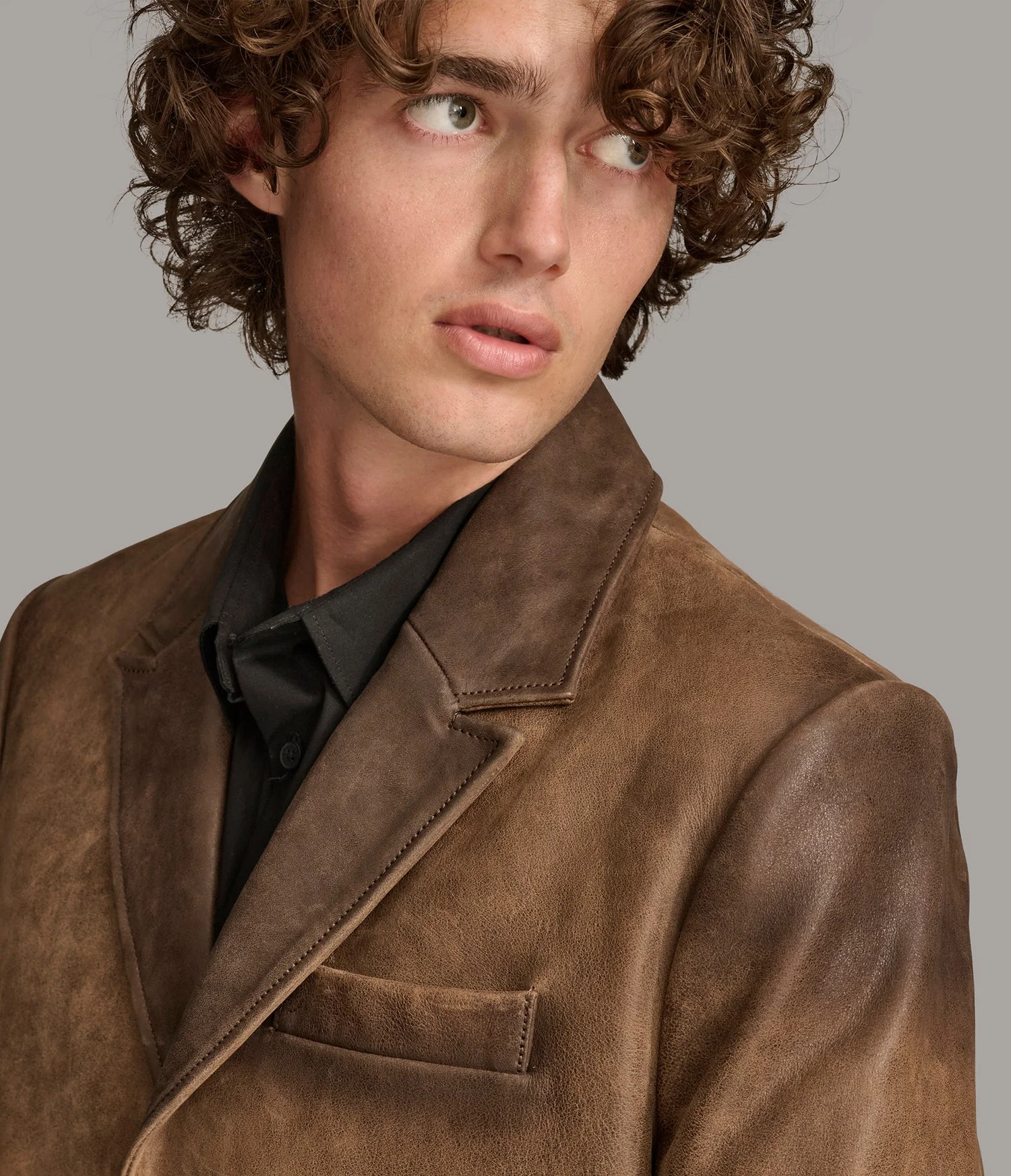 Carson Leather Blazer