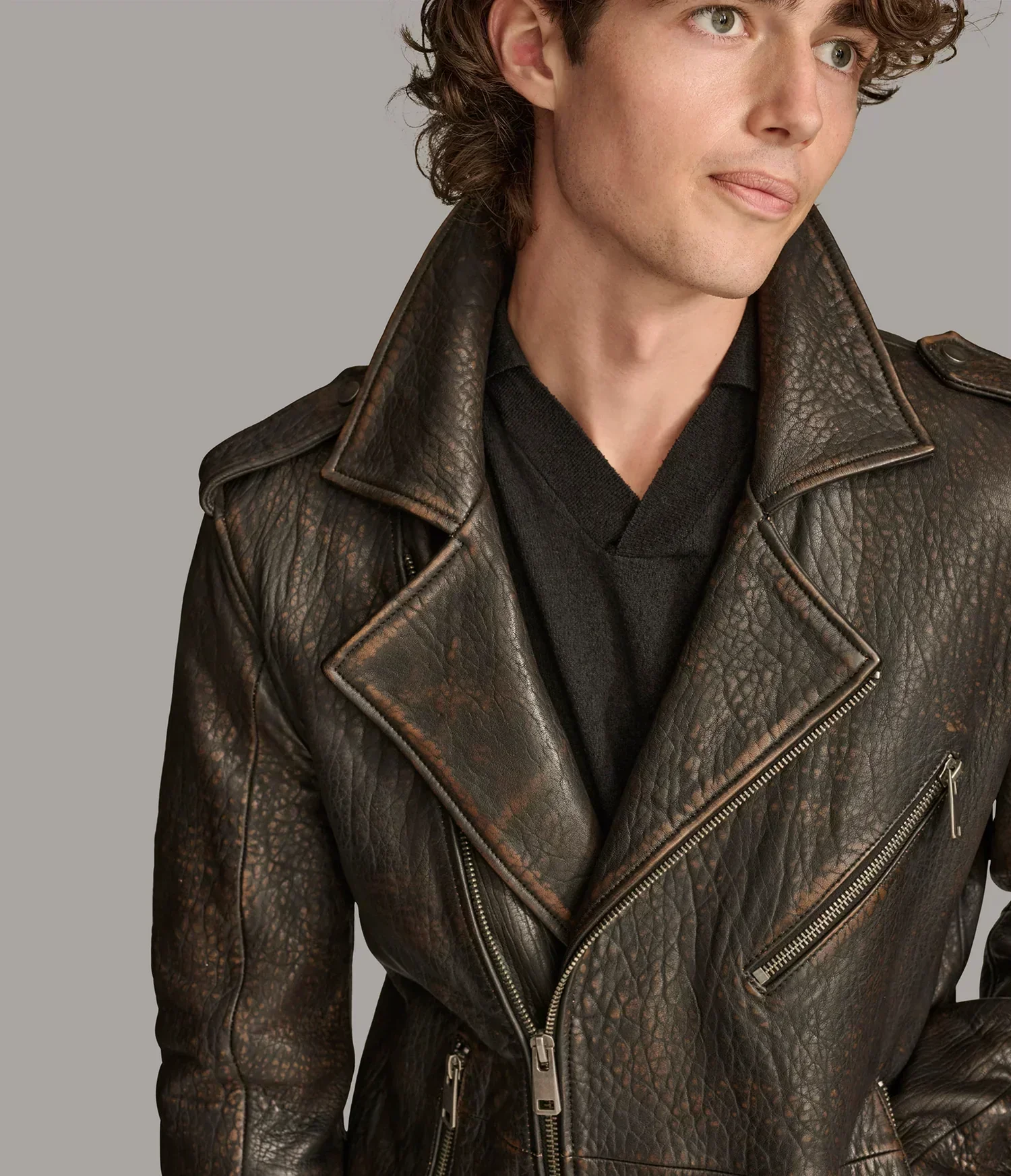 Gabriel Leather Moto Jacket