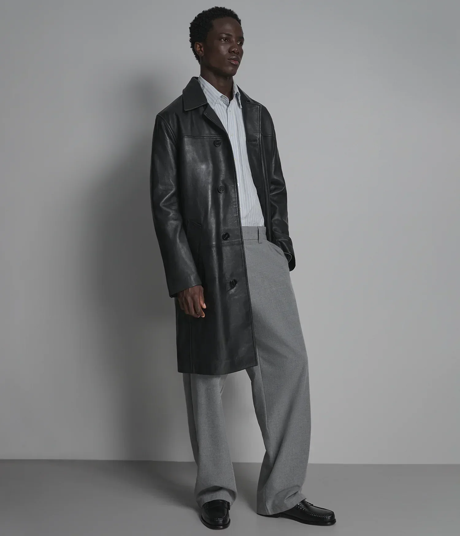Derek Leather Car Coat